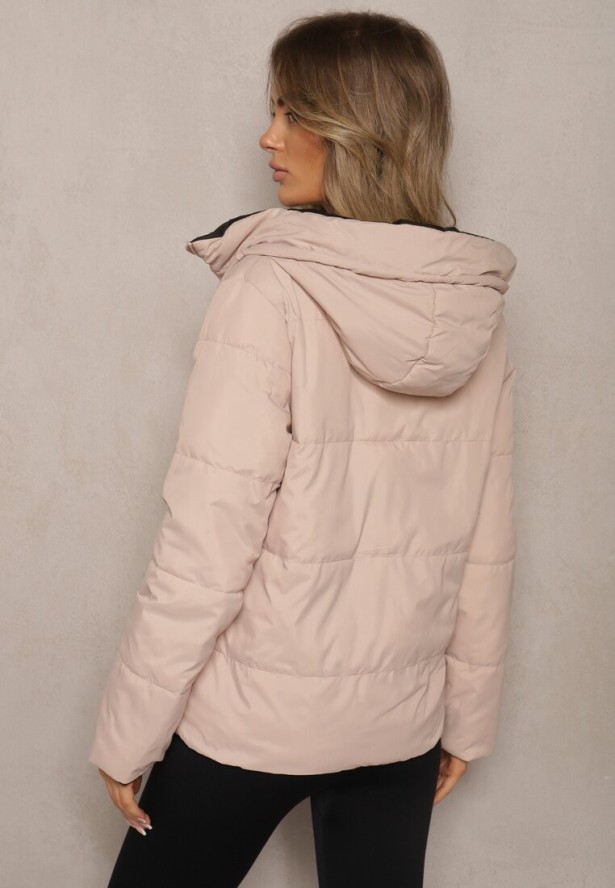 Czarna Pikowana Kurtka Dwustronna Wykończona Sznurkami Atitoria