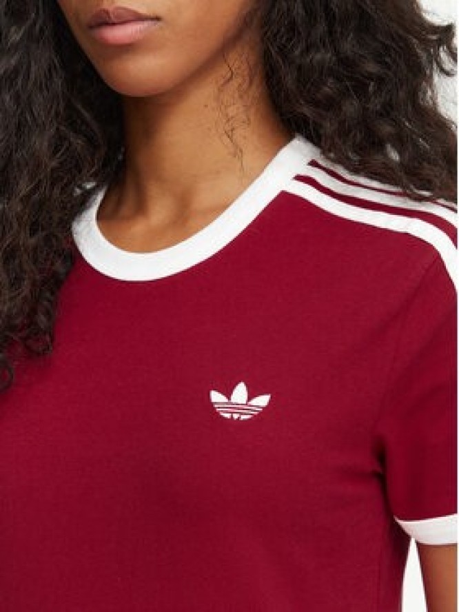 adidas T-Shirt 3-Stripes Slim KS4779 Czerwony Regular Fit