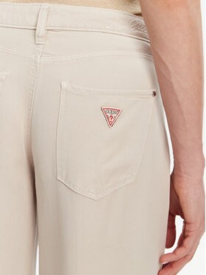 Guess Jeansy W4GA96 WDP85 Beżowy Wide Leg