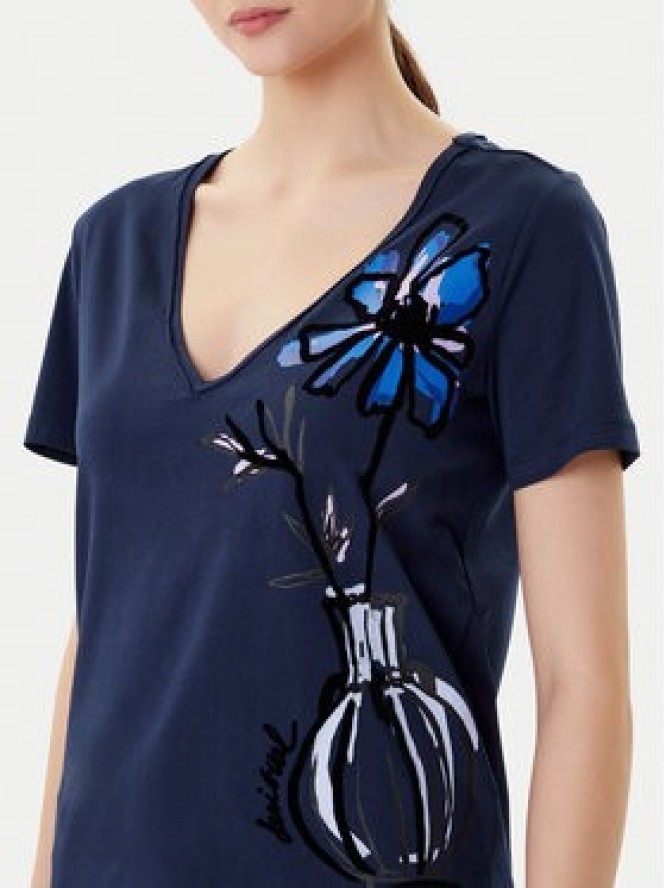 Desigual T-Shirt Dumas 25WWTK28 Granatowy Regular Fit