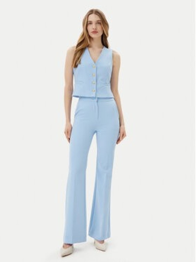 Maryley Spodnie materiałowe 25EB587/43MA Błękitny Regular Fit