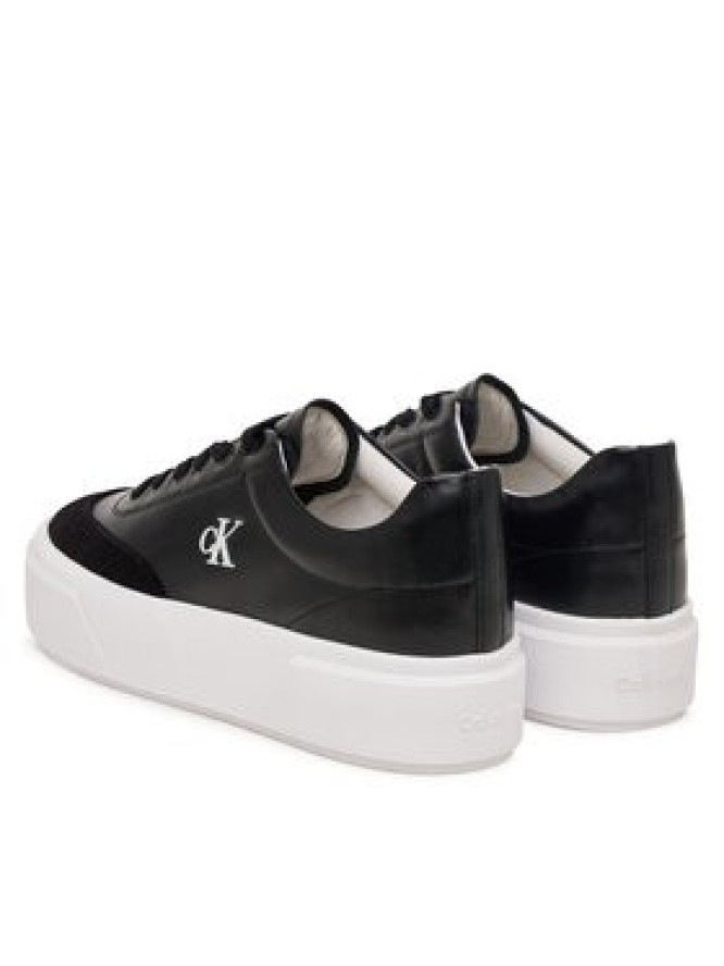 Calvin Klein Sneakersy Flatform Lace Up Tcap Lth-Su HW0HW03438 Czarny