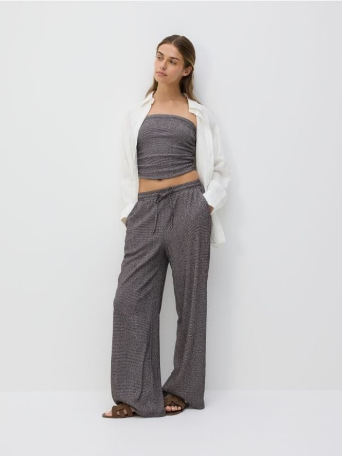 Strukturalne spodnie - ciemnoszary