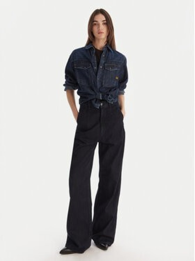 G-Star Raw Jeansy Roos D27705-D536 Granatowy Wide Leg