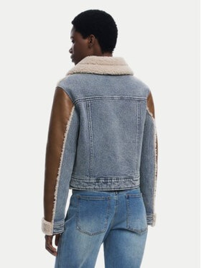 Desigual Kurtka z imitacji skóry Double 25WWEW39 Brązowy Regular Fit