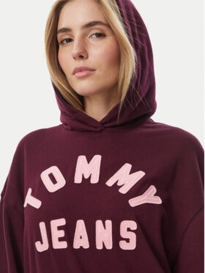 Tommy Jeans Bluza Arch DW0DW23455 Bordowy Oversize