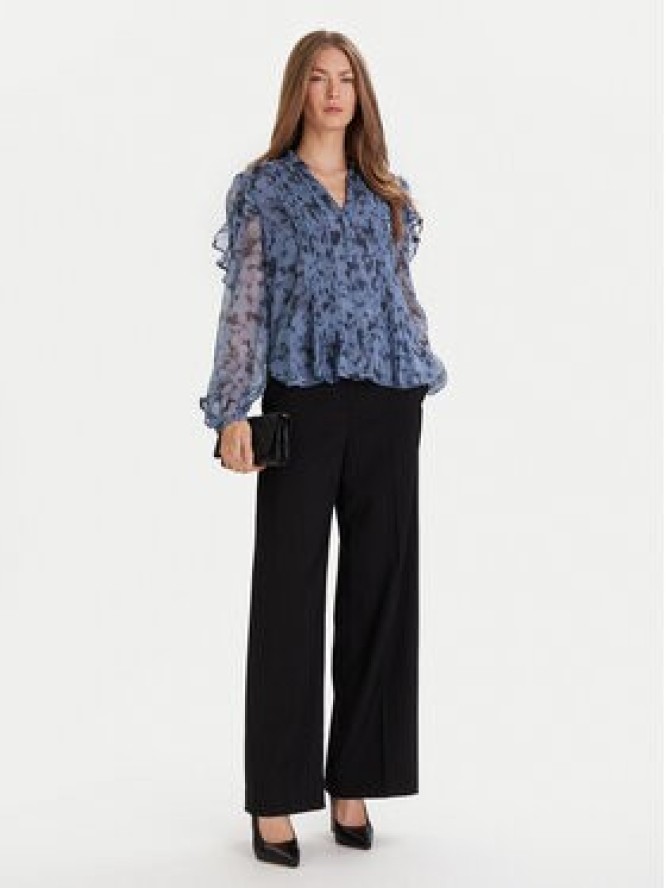 French Connection Bluzka 72ZBA Niebieski Regular Fit