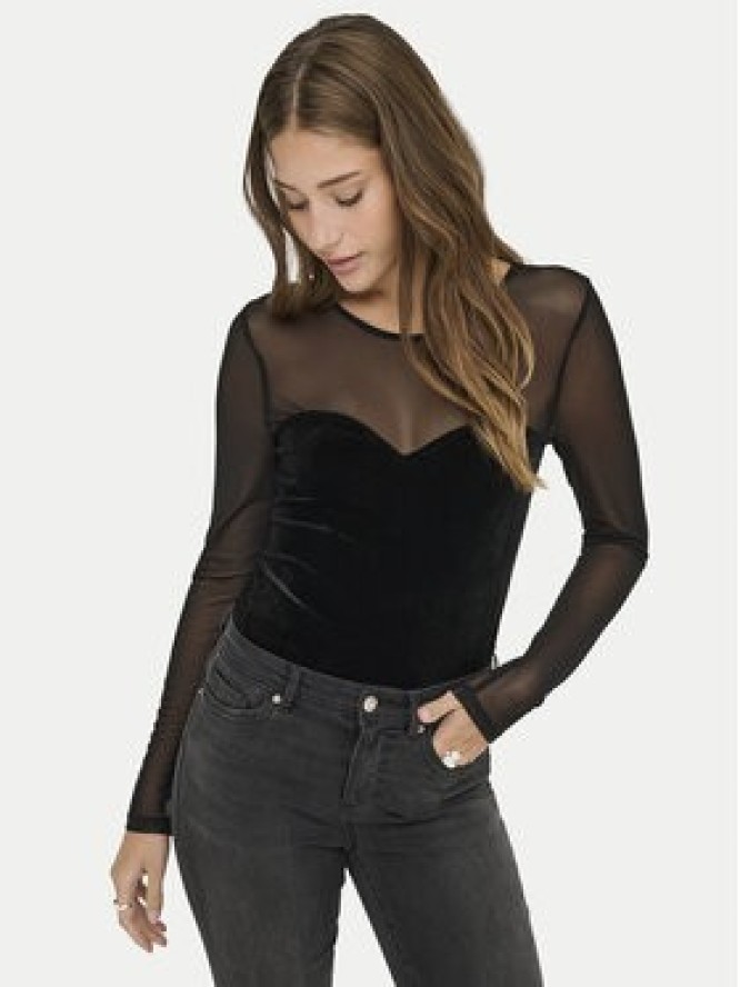 ONLY Bluzka Smooth 15360668 Czarny Slim Fit