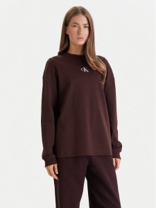 Calvin Klein Jeans Bluza Monologo LV047E211G Brązowy Oversize