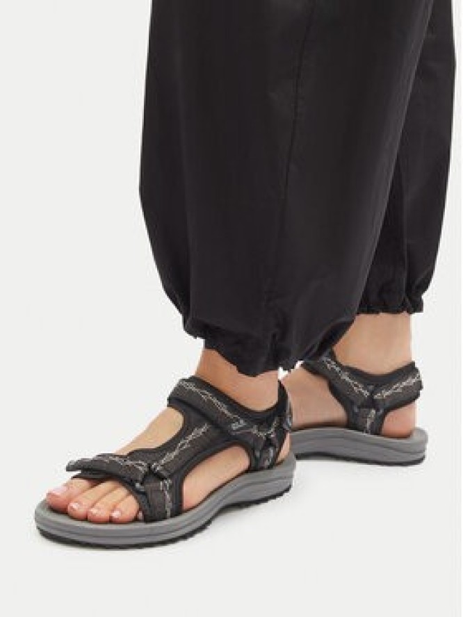 Jack Wolfskin Sandały Wave Breaker W 4050291 Czarny