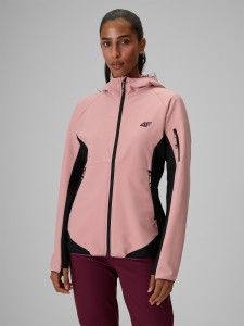 4F Kurtka softshell wiatroodporna damska - różowa S