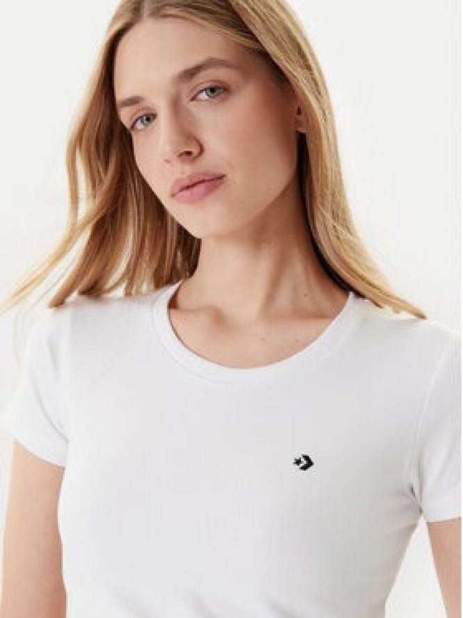 Converse T-Shirt 10027252-A01 Biały Slim Fit