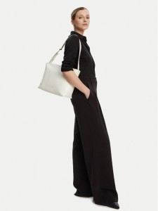 Calvin Klein Torebka Embossed Logo Medium Shopper K60K613172 Écru