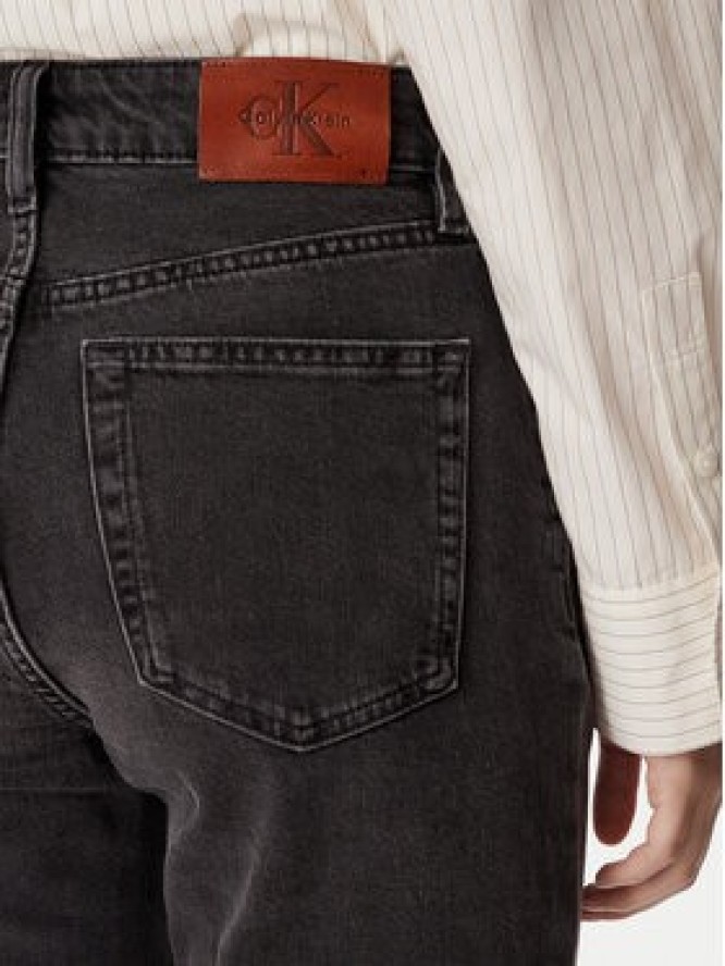 Calvin Klein Jeans Jeansy LV047F708G Czarny Straight Fit