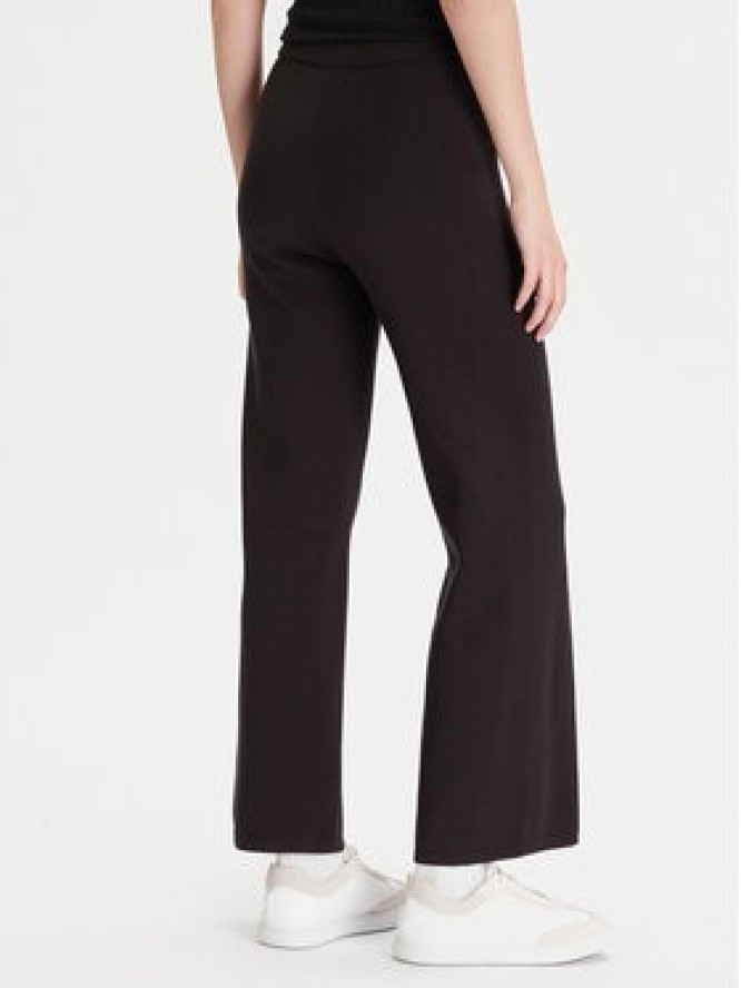 Calvin Klein Spodnie dzianinowe LV044D368G Czarny Wide Leg