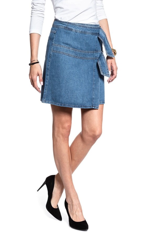 SPÓDNICA JEANSOWA MUSTANG Wrap Skirt 1007016 5000 680