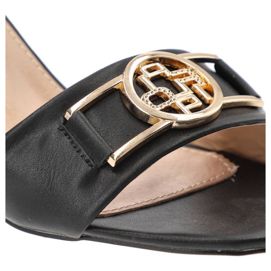 Czarne Sandały Filippo Eleganckie Buty Damskie