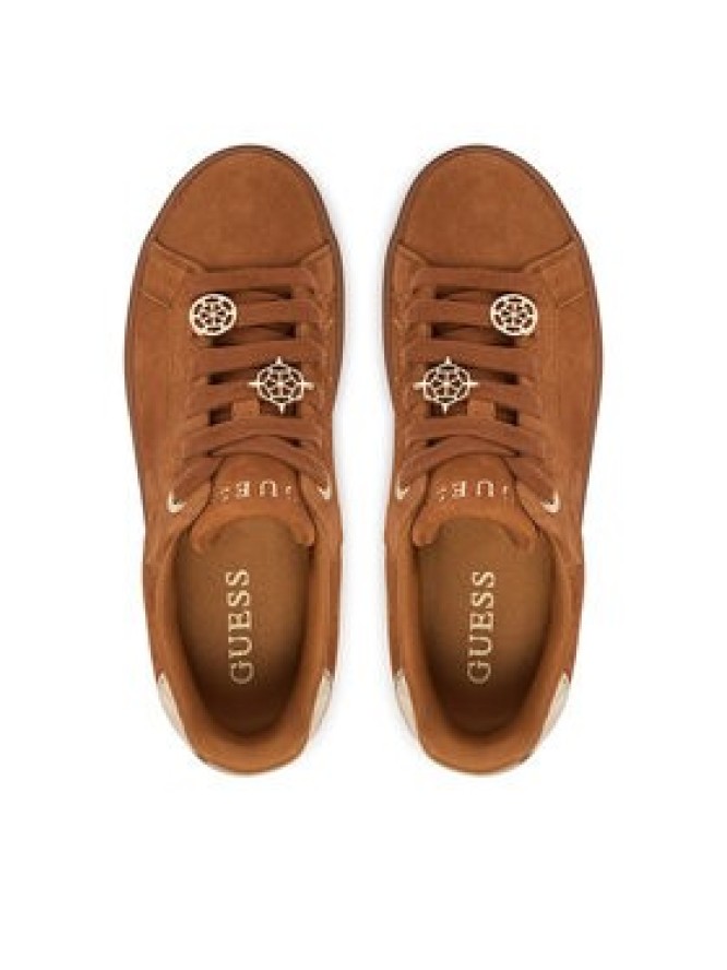 Guess Sneakersy FLFDU2 SUE12 Brązowy