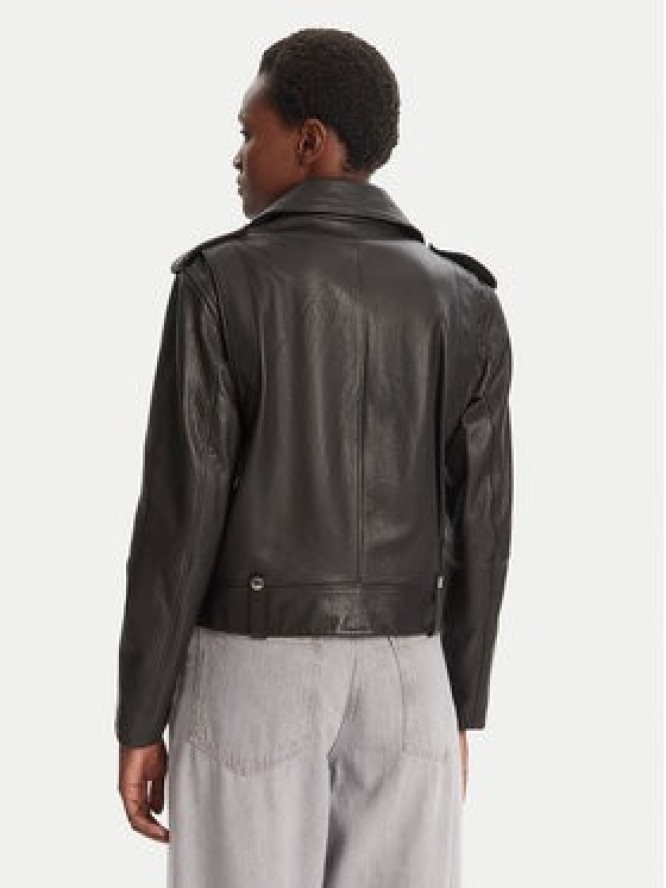 BOSS Kurtka skórzana C_Sandy 50541769 Czarny Regular Fit