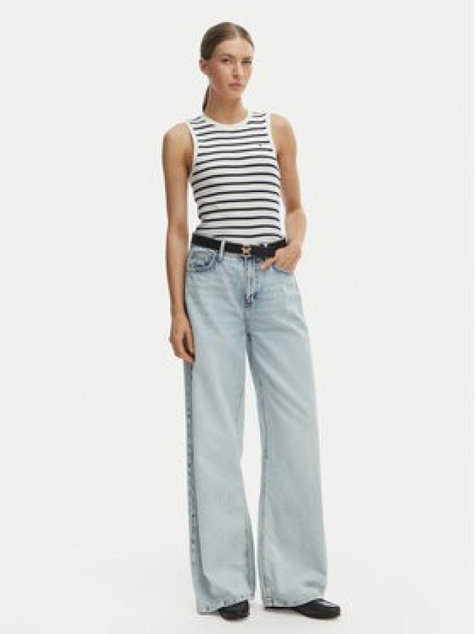 Tommy Hilfiger Top WW0WW47806 Écru Slim Fit