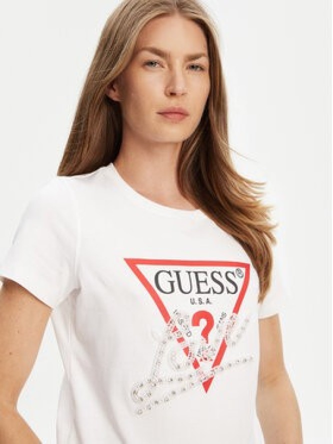 Guess T-Shirt W5YI40 I3Z14 Biały Regular Fit