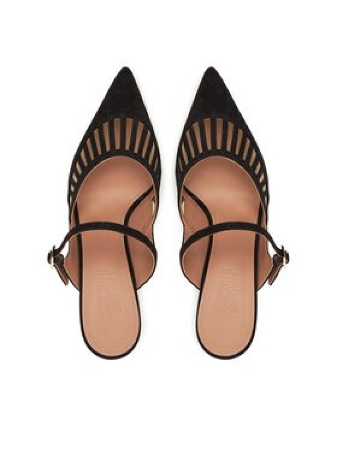 MALONE SOULIERS Klapki Bardot 90-2 Czarny