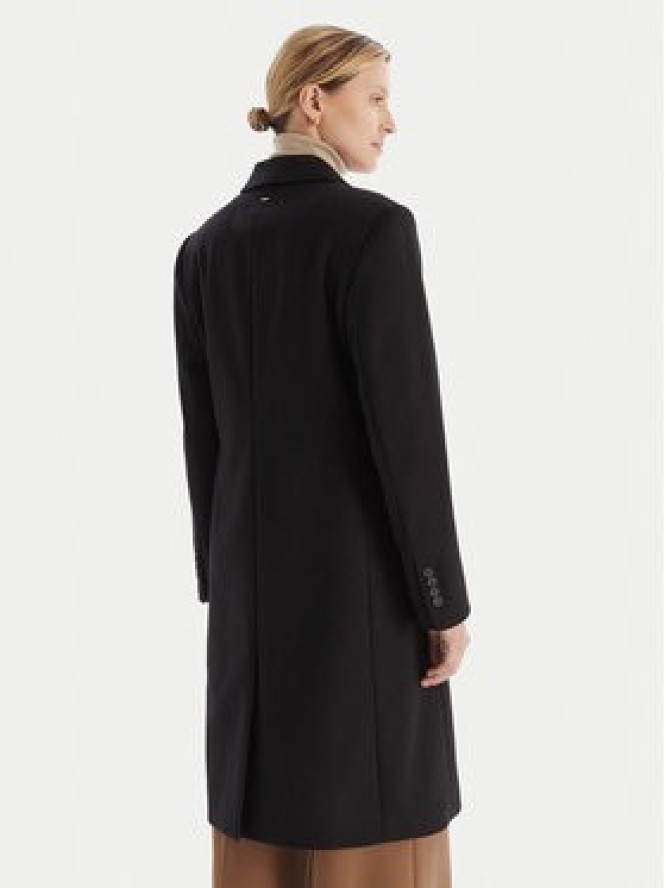 BOSS Płaszcz wełniany Classin 50548371 Czarny Regular Fit