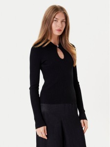 Marella Sweter Plume 2525366111 Czarny Slim Fit