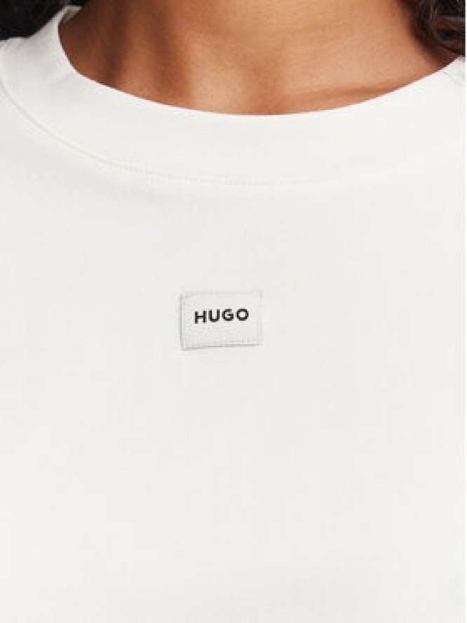 HUGO T-Shirt Signature 50556807 Kremowy Regular Fit