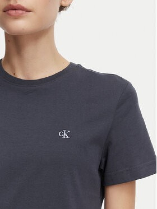 Calvin Klein Jeans T-Shirt Monogram LV047B224G Szary ciemny Regular Fit