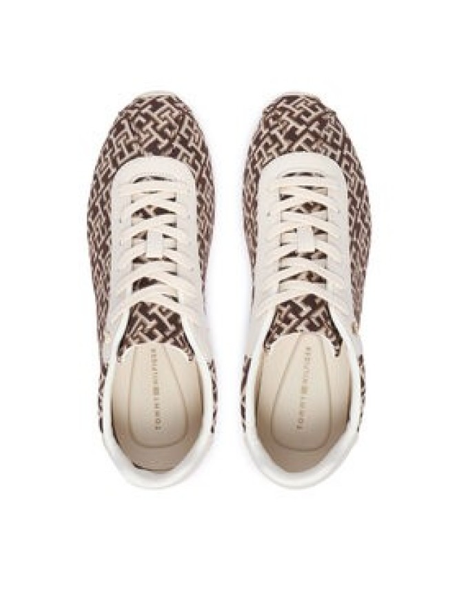 Tommy Hilfiger Sneakersy Bella Monogram Sneaker FW0FW09523 Brązowy