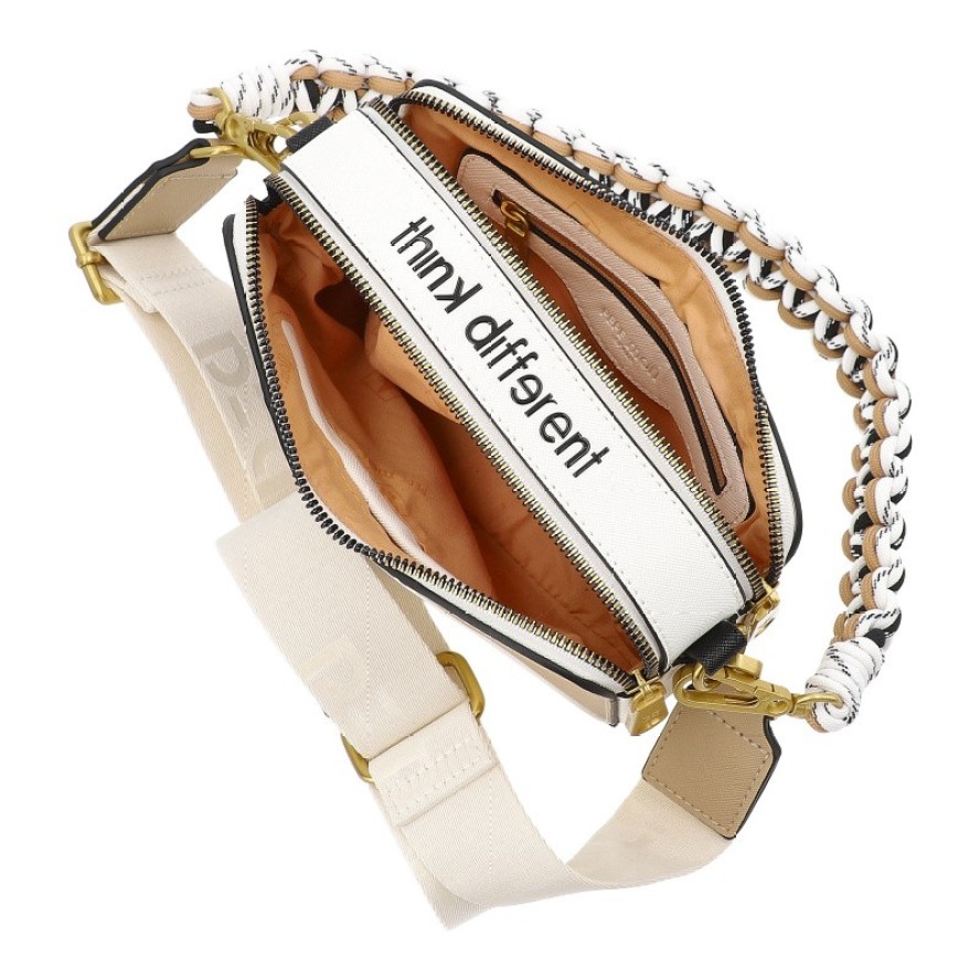 Biała Zgrabna Torebka Damska Pepe Moll