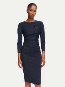 Rinascimento Sukienka koktajlowa CFC0130327003 Granatowy Slim Fit