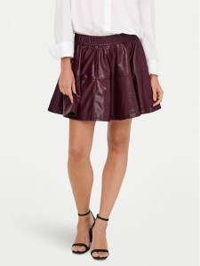 ONLY Spódnica z imitacji skóry Jacky 15355512 Fioletowy Regular Fit