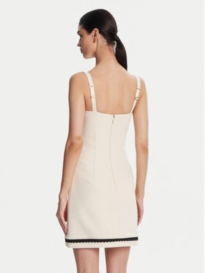 Elisabetta Franchi Sukienka koktajlowa AB70352E2 Beżowy Regular Fit