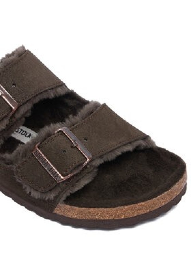 Birkenstock Klapki Arizona Shearling 1020528 Brązowy