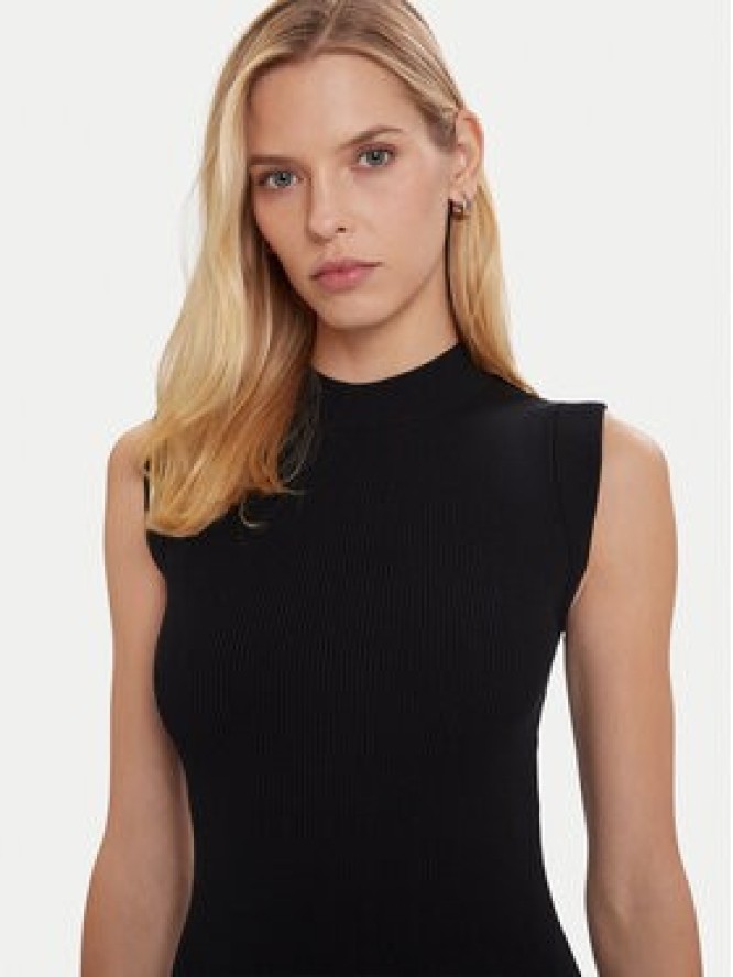Morgan Sukienka dzianinowa 252-RMLISEA Czarny Slim Fit