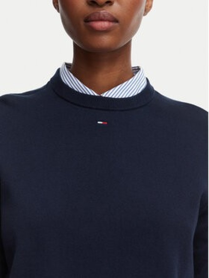 Tommy Jeans Sweter Essential DW0DW20159 Granatowy Regular Fit