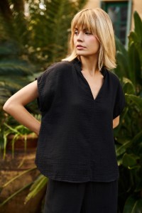 Bawełniana koszula czarna