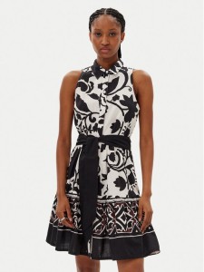 Gaudi Sukienka koszulowa 511FD15022 Czarny Regular Fit