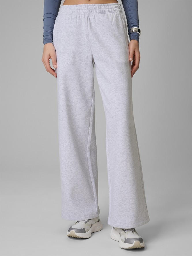 4F Spodnie dresowe z szerokimi nogawkami damskie - szare M