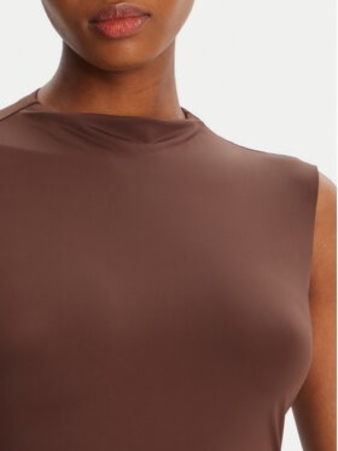 Bardot Sukienka koktajlowa Veneda High Neck 59948DB Brązowy Slim Fit