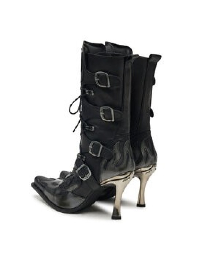 NEW ROCK Botki M-9591-S3 Czarny
