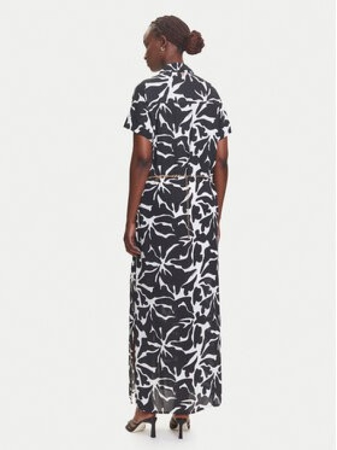 Fracomina Sukienka koszulowa FR25SD3009W428K9 Czarny Regular Fit