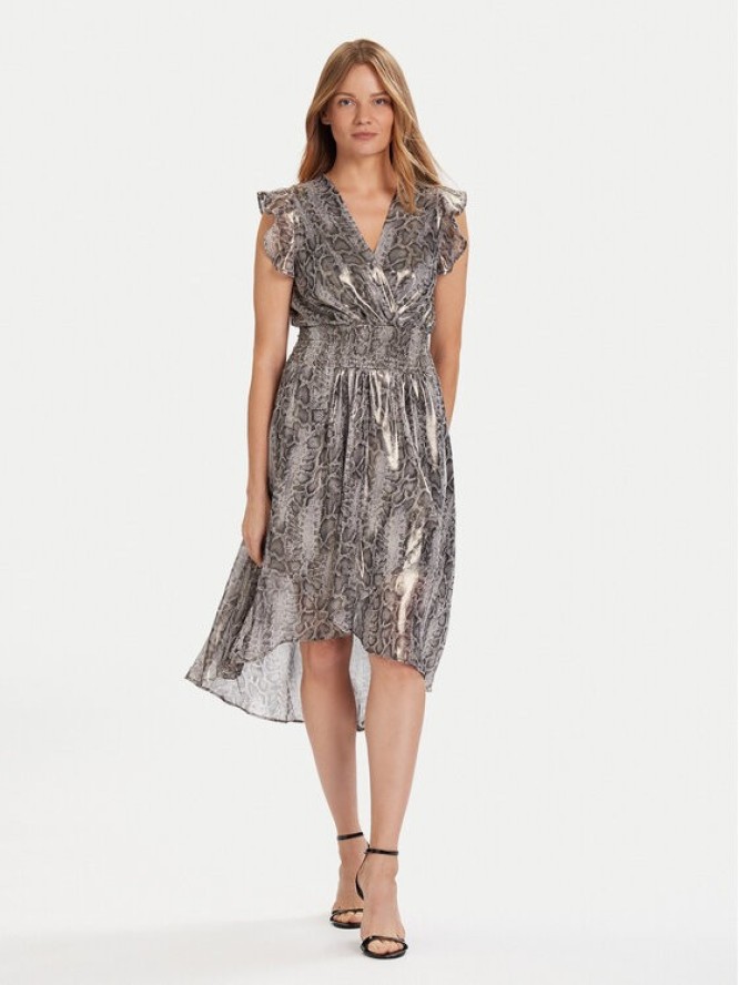 Morgan Sukienka koktajlowa 252-RCOBA.F Srebrny Regular Fit