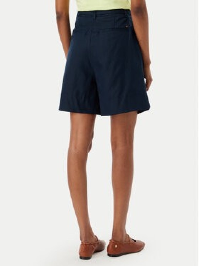 Tommy Hilfiger Szorty materiałowe WW0WW49040 Granatowy Wide Leg