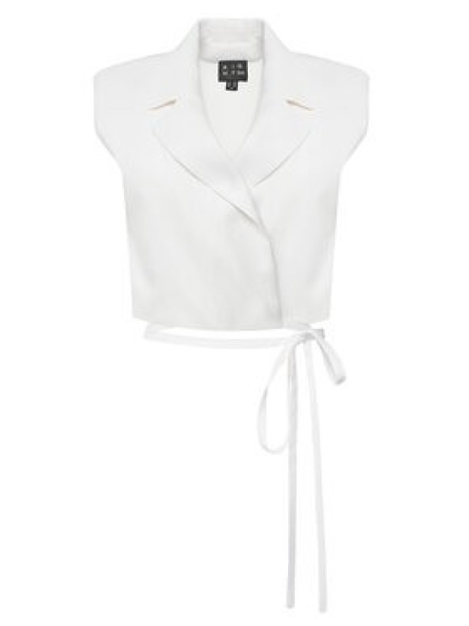 ACCESS FASHION Kamizelka 53-1028-195 Biały Slim Fit