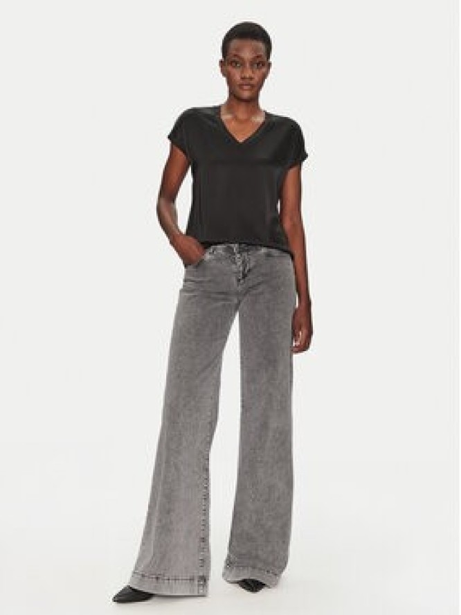 ViCOLO Bluzka TD0009 Czarny Relaxed Fit