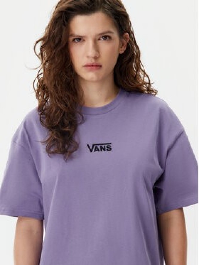 Vans Sukienka codzienna Center Vee VN0A4RU2 Fioletowy Oversize