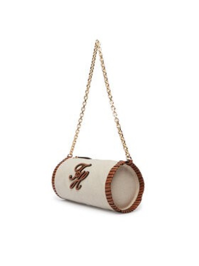Tommy Hilfiger Torebka Th Elev Summ Chain Bag Canvas AW0AW18635 Beżowy